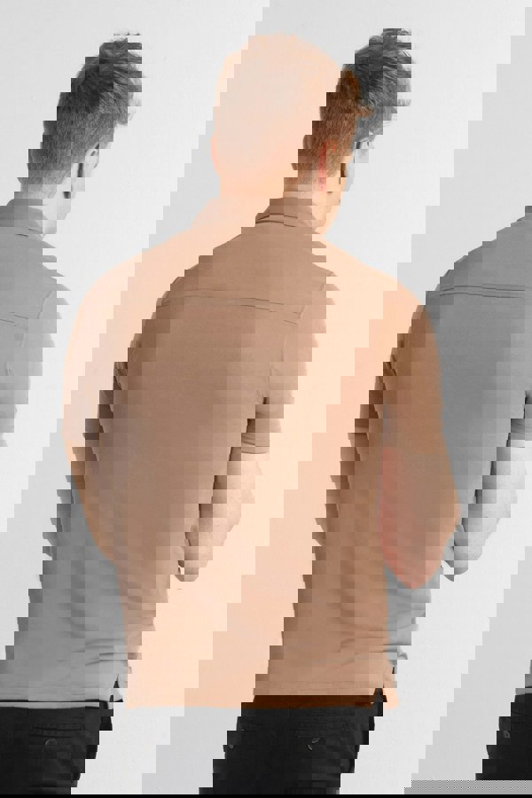 ENORSIA Mens Revere Collar Short Sleeve Jersey Shirt