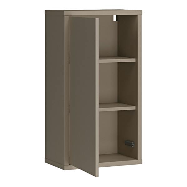 Furniture To Go Alice Springs Hanging Storage Cupboard with 1 Door Push-to-Open in Taupe