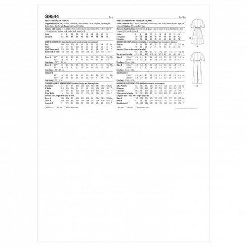 Simplicity Sewing Pattern 9544, Jumpsuits, Dresses for Women, H5 (6-8-10-12-14) - Easy