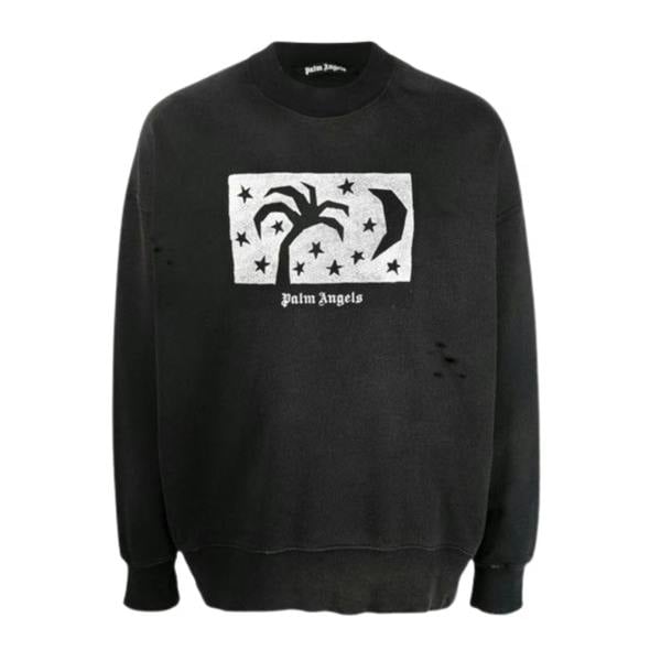 Palm Angels Night Sky Night Sky Sweatshirt   in  Black