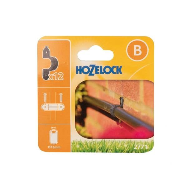 Hozelock 2771 Wall Clip 13mm (pack 12) - Multi Colour - 