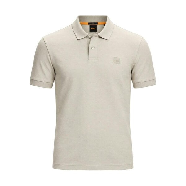BOSS Slim Fit Passenger Polo Shirt Open Grey