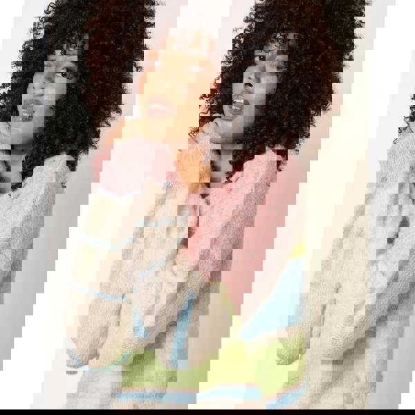 Blue Vanilla Round Neck Stripe Jumper