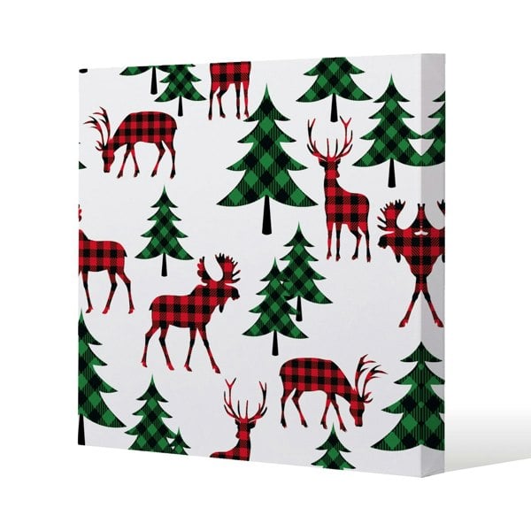 Benjamin Tate Design Buffalo plaid woodland (canvas)
