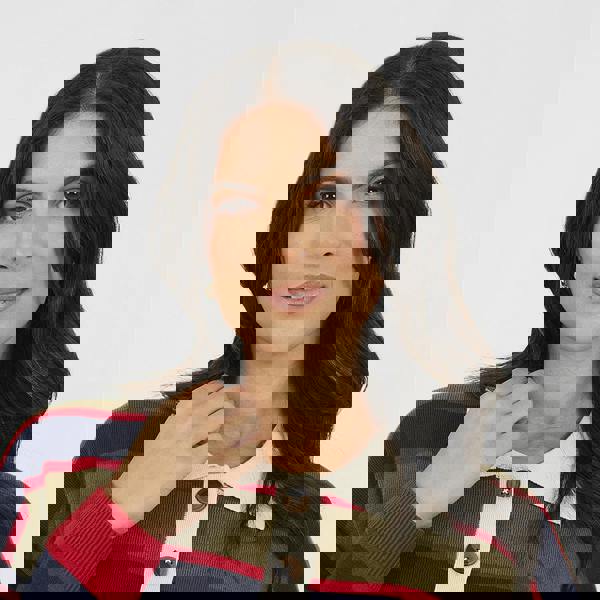 Brave Soul Navy Rubgy Stripe Knitted Jumper - Navy Image 4