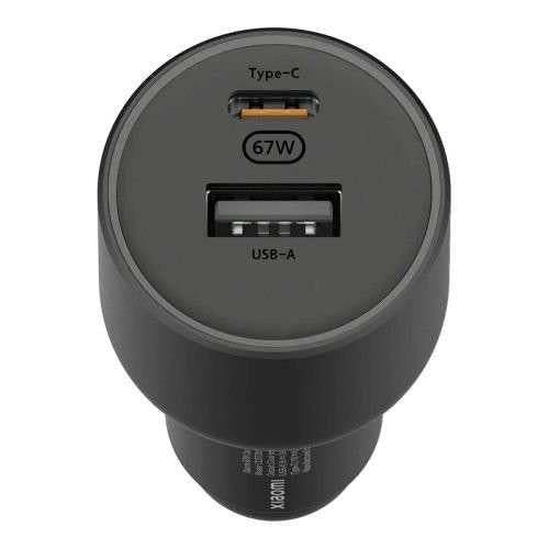 Xiaomi Mi 67W USB A/Type C Car Charger Black - BHR6814GL