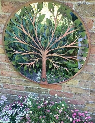Inspirational Gifting Tree of Life Garden Mirror Screen 64cm Diameter