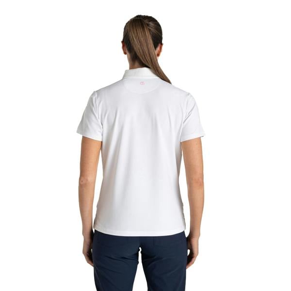 Craghoppers Womens/Ladies Thornbury Nosilife Short-Sleeved Golf Polo Shirt - White - 