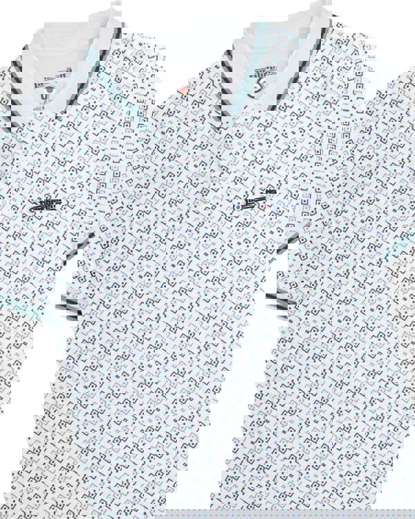 Lambretta All Over Geometric Mens Smart Classic Retro Polo Shirt
