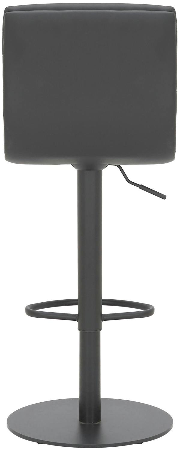 Lamboro Deluxe Aldo Black Bar Stool - Swivel Kitchen Stool with Gas Lift & Footrest