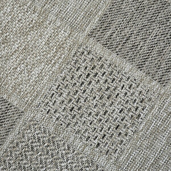 Viva Rugs Beige Brown Check Runner Rug Non-Slip Flat Weave Kitchen Hallway Carpet