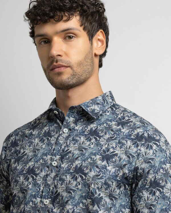 Steel & Jelly Limited Edition Navy Floral Slim Fit Shirt