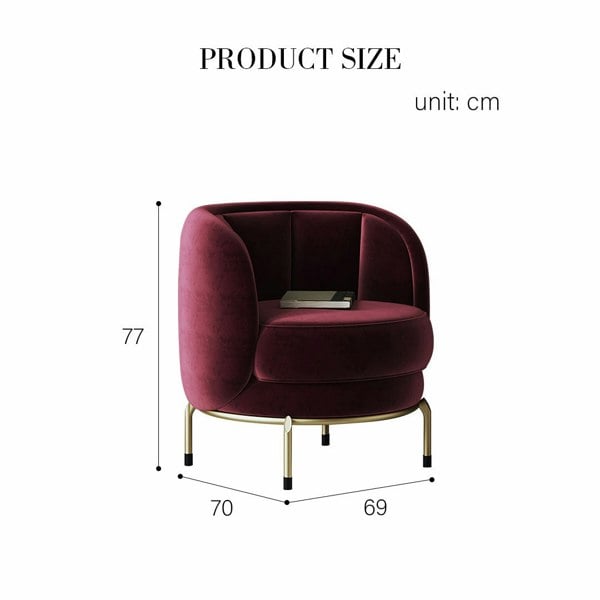 Weilai Concept Carver Accent Lounge Chair, Purple
