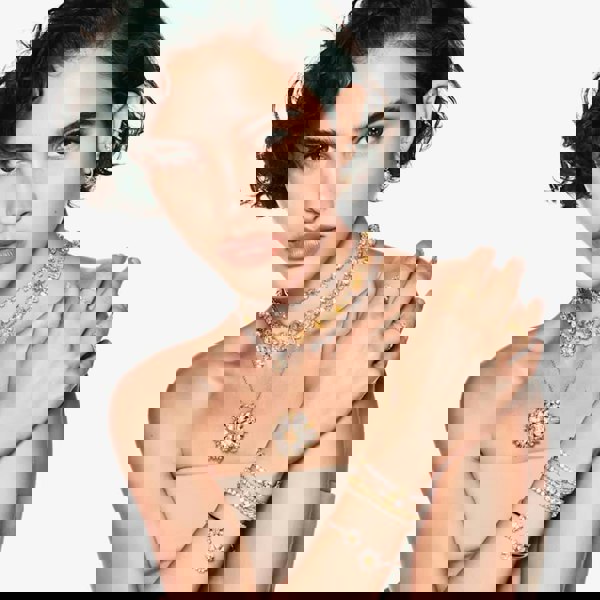 Swarovski Idyllia Rhodium Plated Yellow Flower Necklace 5679939