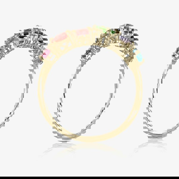 T. H. Baker 9ct Yellow Gold Multi Stone Dress Ring DOM345