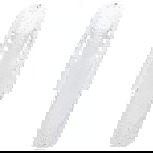 Boss Womens/Ladies Danouk Broderie Trim Dress - White - 