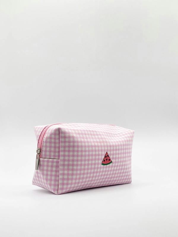 Cosmetic Case With Watermelon Embroidery - svnx