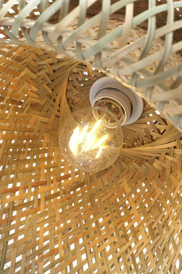 Living and Home Classic Handwoven Rattan Floor Lamp