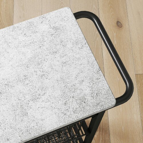 Wyld Haus Sucora Metal Grey And Black 5 Basket Mobile Kitchen Trolley With Locking Wheels