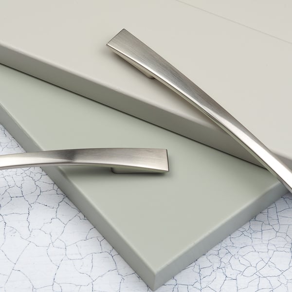 Handle & Home Brushed Nickel Bow Handles