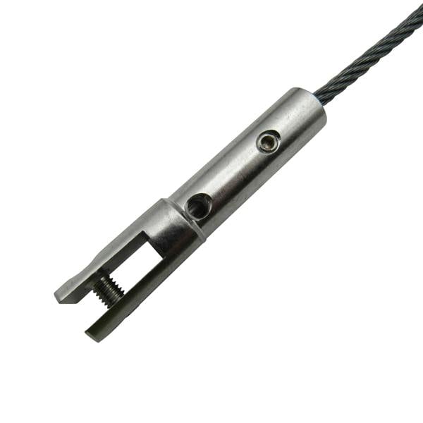 Stainless Steel Fork Terminal with Grub Screws 2MM - 4MM (Swageless Jaw Wire Rope Fitting)