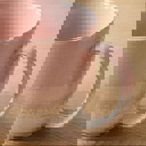 Upper Street Scandi Home Set of 2 720ml Pink Reactive Glaze Ceramic Aurelia Mugs