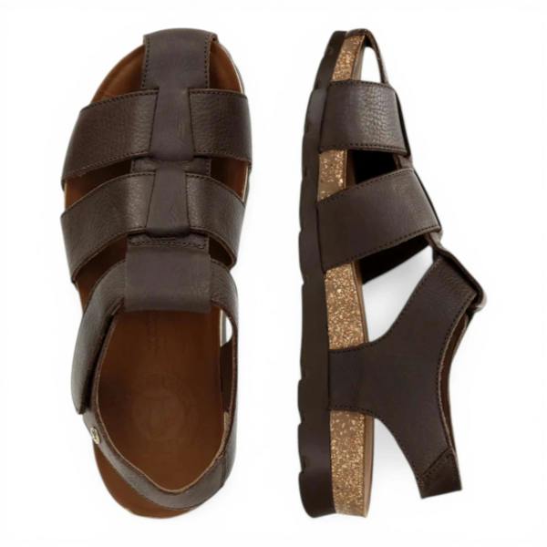 Panama Jack Stanley C1 - Men's Waterproof Bark Brown Leather Sandals