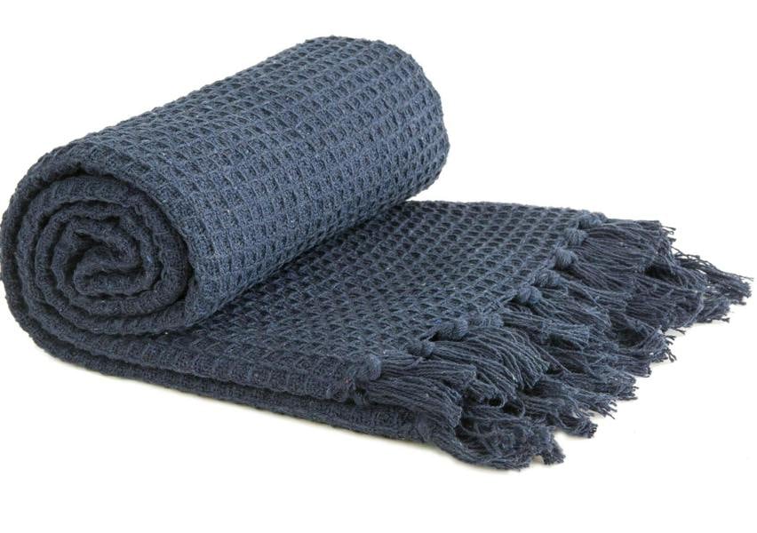 Honeycomb Throw 90x100" Navy