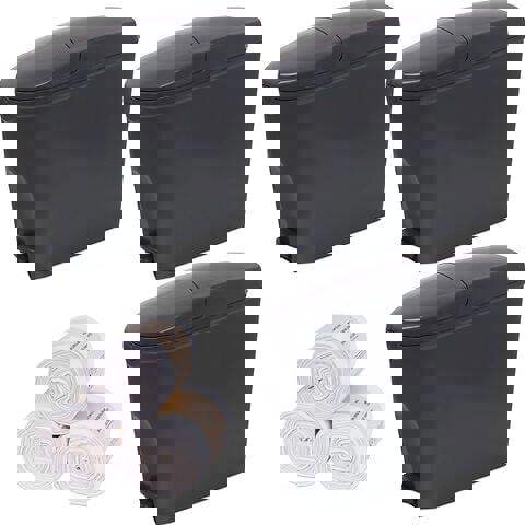 ProWashroom Sanitary Bin 60L & 150 Bin Liners - Slimline Washrooms Toilets Hygienic Disposal Pedal Bins
