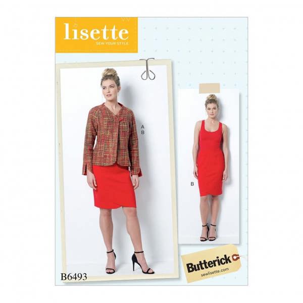 Butterick Sewing Pattern 6493, Jackets, Skirts, Suits for Women, A5 (6-8-10-12-14) - Intermediate