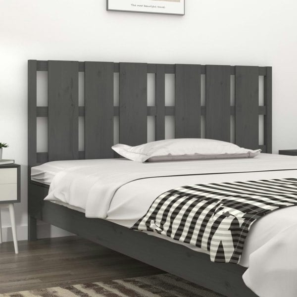 Berkfield Bed Headboard Grey 165.5x4x100 cm Solid Wood Pine