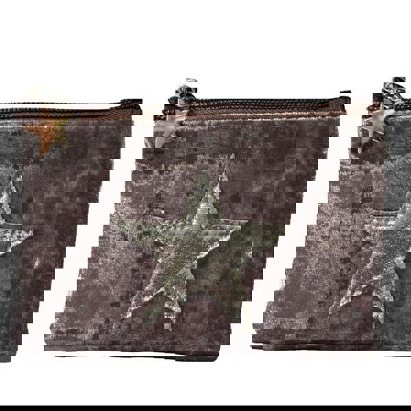 Love EMVY Velvet Star Coin Purse with Sparkly Star & Star Zip Pull