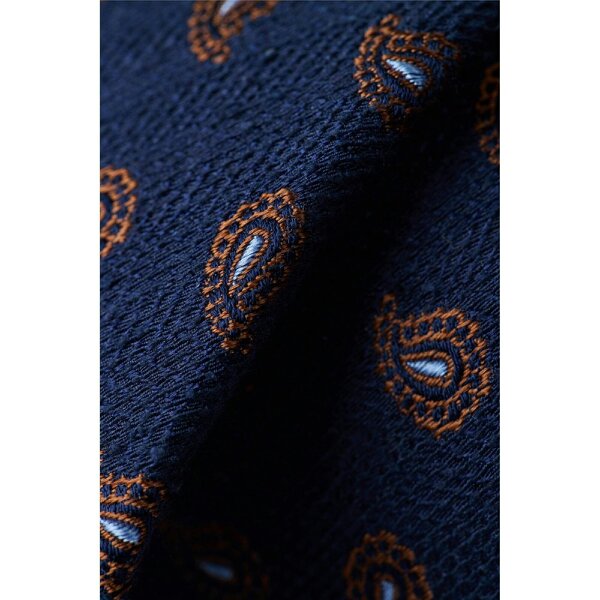 Ted Baker Navy Pine Paisley Boucle Tie