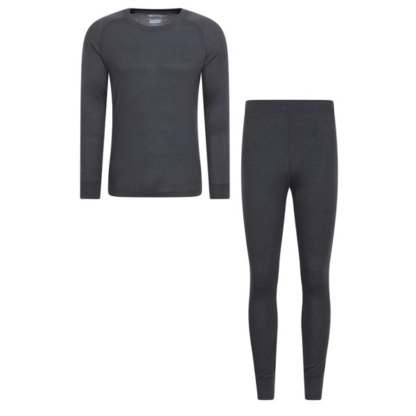 Mountain Warehouse Mens Talus Thermal Base Layer Set - Charcoal