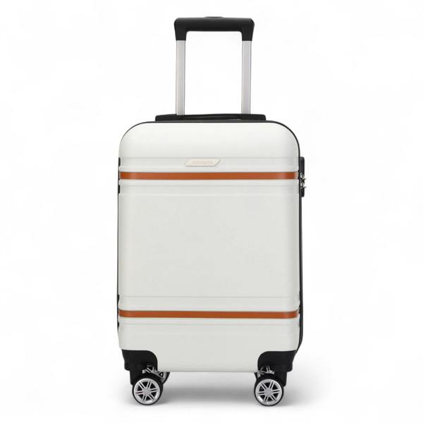 Infinity Luggage Hard Shell Modern Dual 4 Wheel Luggage Suitcase Set