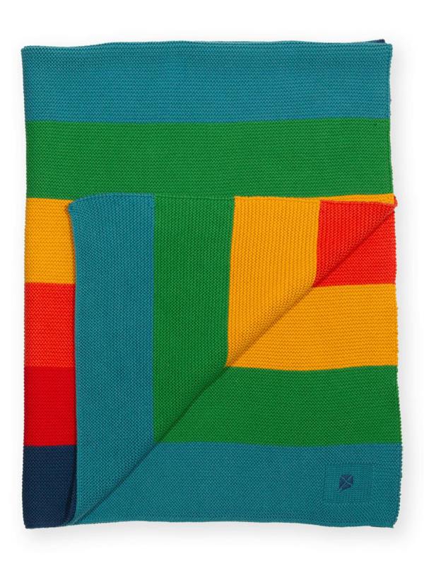 Kite Baby Organic Cabana Stripe Blanket Rainbow