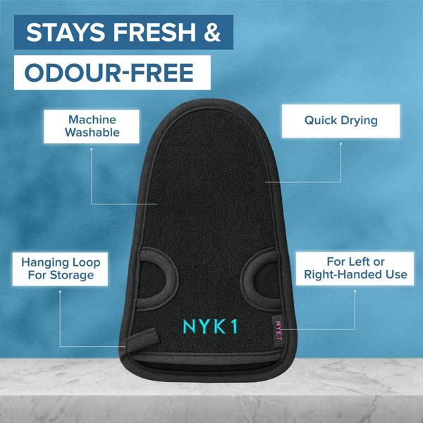 NYK1 Exfolimitt Spa Mitt (Black / Pink)