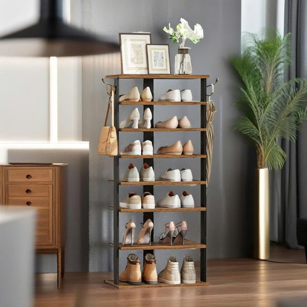 Rafaelo Mobilia 8 Tier Wide Shoe Rack