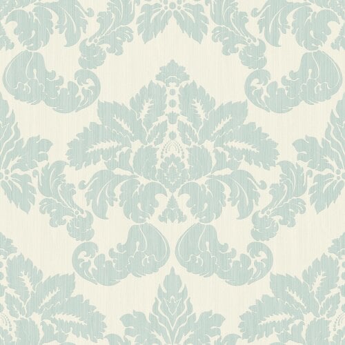 Hoopla Walls Windsor Damask - Soft Blue 10m Wallpaper