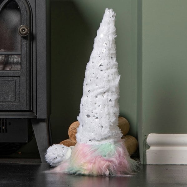 Samuel Alexander 70cm Festive Christmas Rainbow Haired Plush Gonk Dangly Legs & Starry Hat