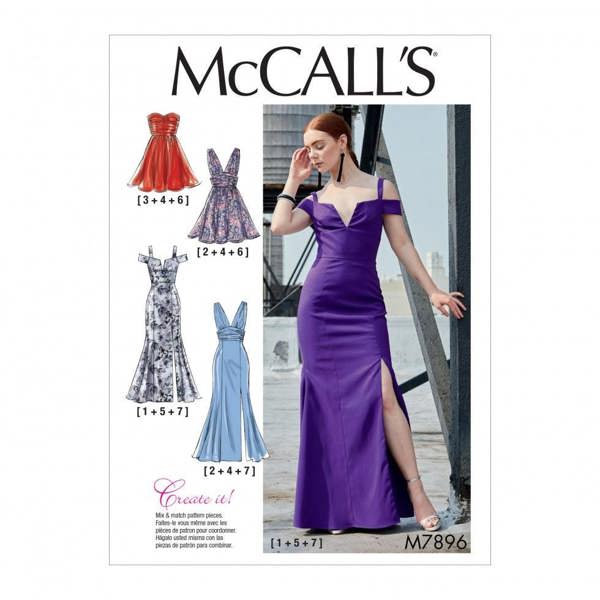 McCalls 7896 Paper Sewing Pattern – Women's Dress, Intermediate