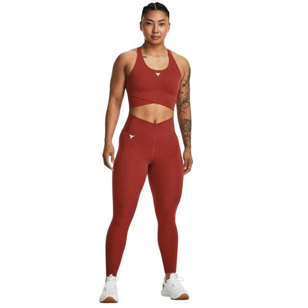 Under Armour Womens/Ladies Project Rock Crossover Leggings - Red - 