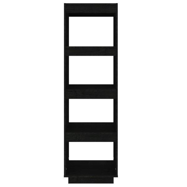 Berkfield Book Cabinet/Room Divider Black 40x35x135 cm Solid Pinewood