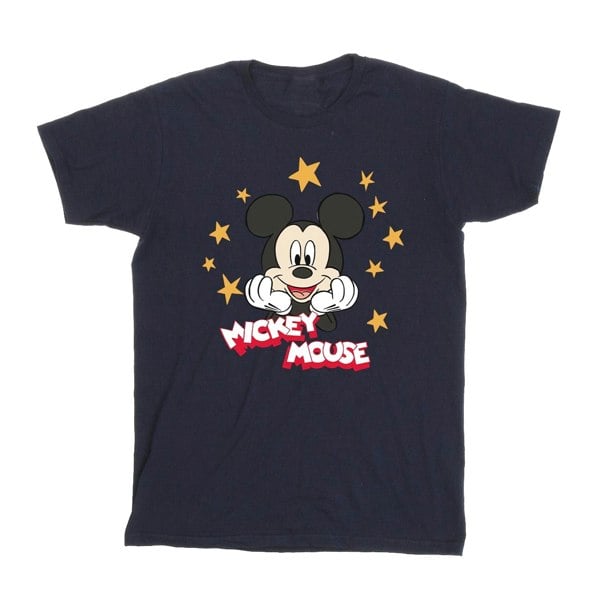 Disney Boys Mickey Mouse Stars T-Shirt - Navy Blue