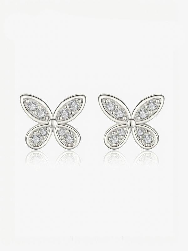 Small Butterfly Stud Earrings in 18k Gold or Silver