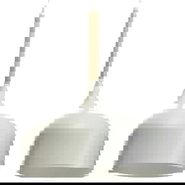 Milagro Taylor Hand Made pendant Lamp In Black With Natural Wood Detail Scandi Style