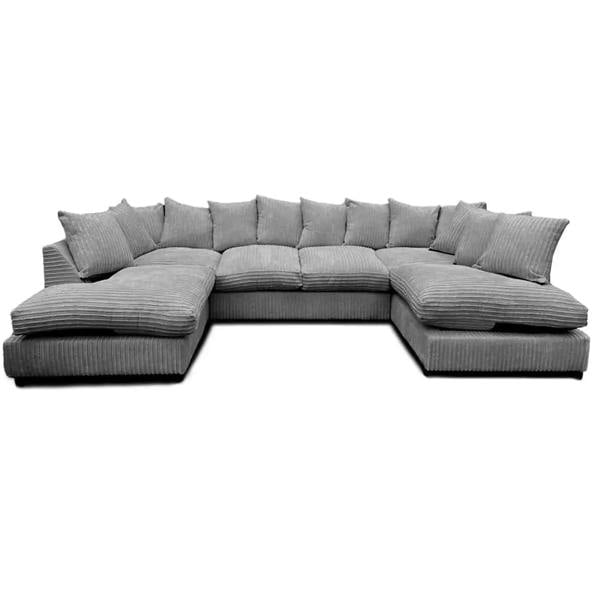Snug Furniture Preston U Shaped Jumbo Cord Scatter-Back Corner Sofa