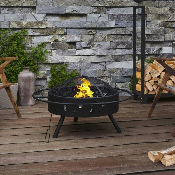 Berkfield Fire Pit with Poker 70 cm XXL Steel