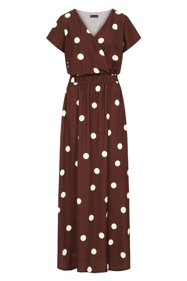 HotSquash Mock Wrap Chiffon Maxi Dress