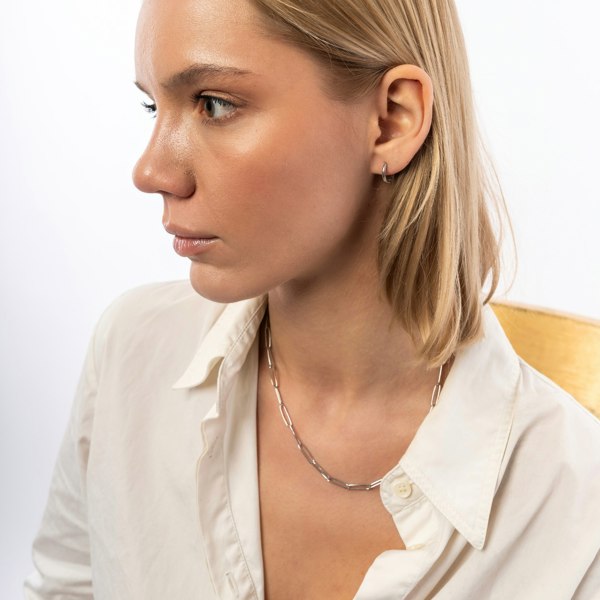Spero London Sterling Silver Hoop Earrings